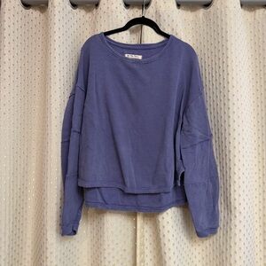 Free people textured long sleeve top